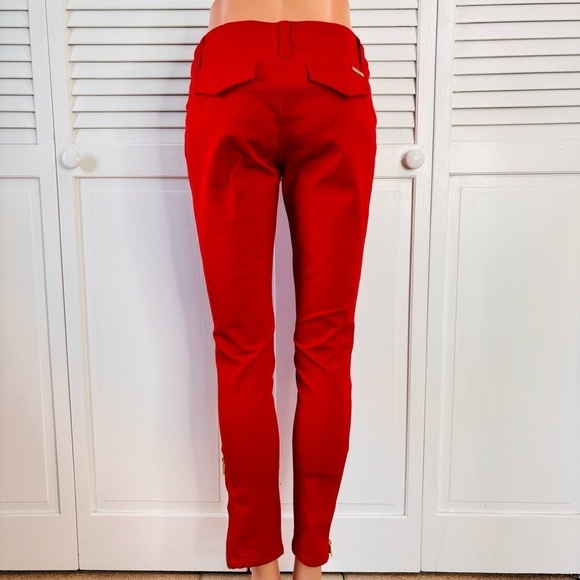 MICHAEL KORS Red Chino Ankle Pants Size 2 - Picture 8 of 8